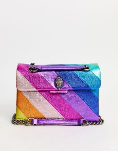 Большая кожаная сумка с разноцветными вставками Kurt Geiger London Kensington-Многоцветный