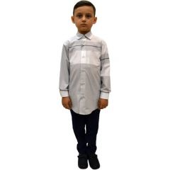 Школьная рубашка TUGI, размер 158, серый