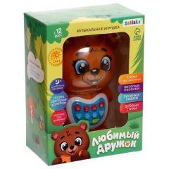 Развивающая игрушка Zabiaka Любимый дружок: Мишка, коричневый