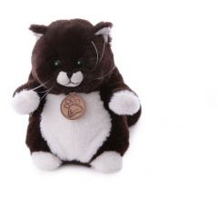 Мягкая игрушка Lapkin Толстый кот, 20 см, горький шоколад AT365258