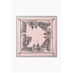 Платок Rosedena, 90х90 см, розовый