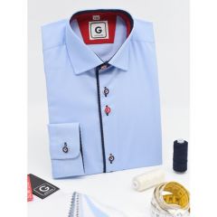 Школьная рубашка GIOVANNI, размер 128, голубой