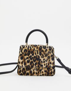 Миниатюрная сумка через плечо с леопардовым принтом Who What Wear Casey-Мульти