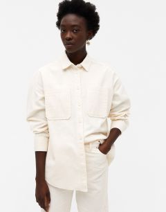 Белая вельветовая рубашка Monki Conny-Li-Белый