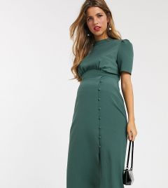 Чайное платье миди с пуговицами ASOS DESIGN Maternity-Зеленый