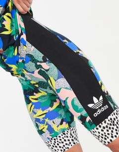 Многоцветные шорты-леггинсы с принтом adidas Originals-Многоцветный