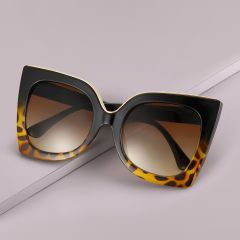 Солнечные очки в форме кошачьего глаза с футляром