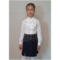 Школьная юбка РУСЬ, размер 134-30, синий