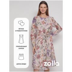 Платье Zolla, размер XS, бежевый