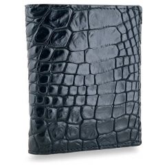 Портмоне Exotic Leather, фактура под рептилию, черный