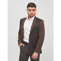 Пиджак DELMONT, размер 52, коричневый, черный