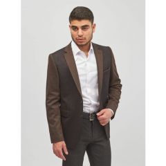 Пиджак DELMONT, размер 46, коричневый, черный