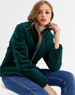 Вельветовая дутая куртка Vero Moda-Зеленый
