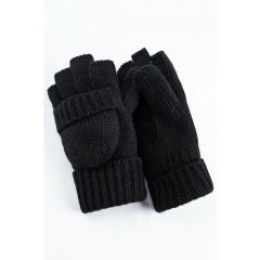 Перчатки / Street Soul / Тёплые мужские перчатки без пальцев / чёрный