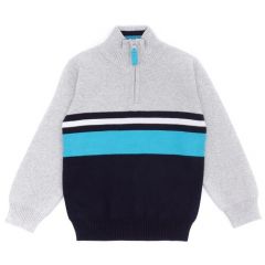 Пуловер Me & We, размер 110, серый, синий
