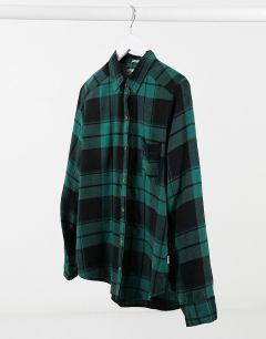 Фланелевая рубашка Hollister в зеленую шотландскую клетку-Зеленый