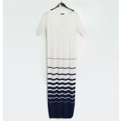 Платье TRI&CO, размер L, синий, белый