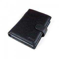 Бумажник Fani F02-302A, фактура зернистая, черный