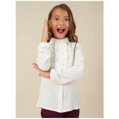 Школьная блуза VIAVILLE, размер 122, белый