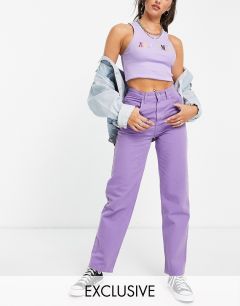 Ярко-лавандовые джинсы свободного кроя в стиле 90-х Reclaimed Vintage Inspired-Фиолетовый цвет