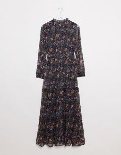 Платье макси с высоким воротом и цветочным принтом Vero Moda-Мульти