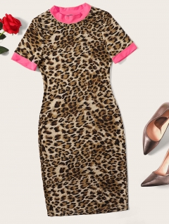 Леопардовое платье размера плюс